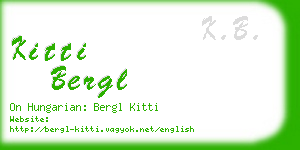 kitti bergl business card